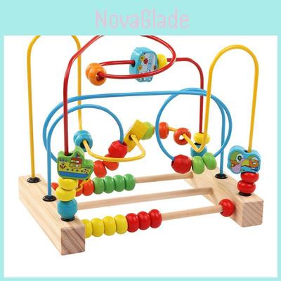Master Wooden Children's Baby Puzzle Beaded Toy Encourages Hand-eye Coordination**