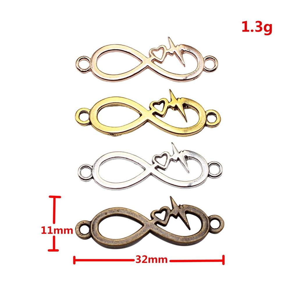 Infinity Connectors Heart Bracelets Charms Lightning Romantic Jewelry Findings