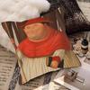 Fernando Mona Lisa Fat Character Art Pillow Case Fashion Square Pillowcase Bedroom Sofa Room Ins Decoration Leisure
