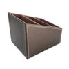 1pcs Leather Remote Control CD Organizer Phone Desktop Storage Box  Brown