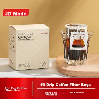 Ear-Hook Coffee Filter Bags, Pour-Over Drip Coffee Portable Filter Bags [50 Pieces]