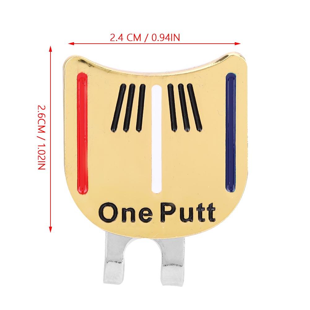 One Putt Durable Metal Golf Mini Magnetic Ball Marker Golfer Hat Visor Clip Accessory (1#)