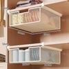 Wardrobe Hanging Shelf: No-Drill Wall-Mounted Storage Rack for Cabinet or Underwear Organization