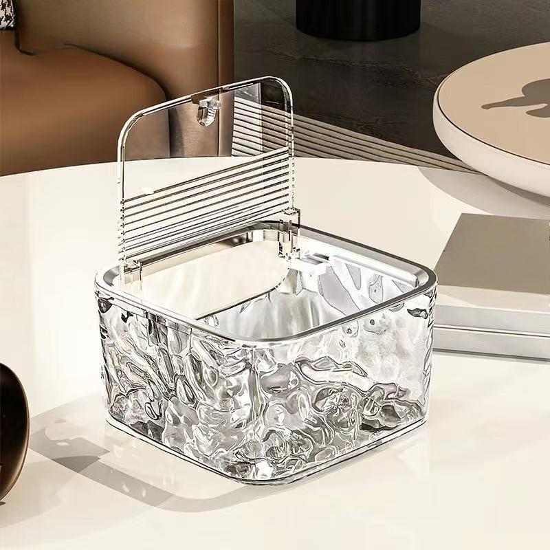 Children Hair Accessories Storage Box Girls Desktop Organizer Transparent Acrylic Box For Hair Clip Hair Bands Barrettes Elastic