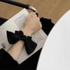 1piece Cute Bowknot Scrunchies Headwear for Women Girls Korea Elastic Ponytail Hair Band Black Brown Coffee Hair Accessories