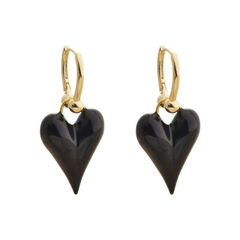 Exquisite Love Earrings, Fashionable Earrings, Ancora Red Earrings for Women, Simple and Versatile Light Luxury Earrings
