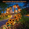 Solar Sunflower Lights, Waterproof Outdoor Garden Stake Lights for Yard, Pathway, Patio (2 Pack)