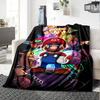 Mario Friends Adventure Flannel Blanket Super Soft Warm Cozy Blanket For Sofa Bed Office Travel Allseason Home Decor Gift