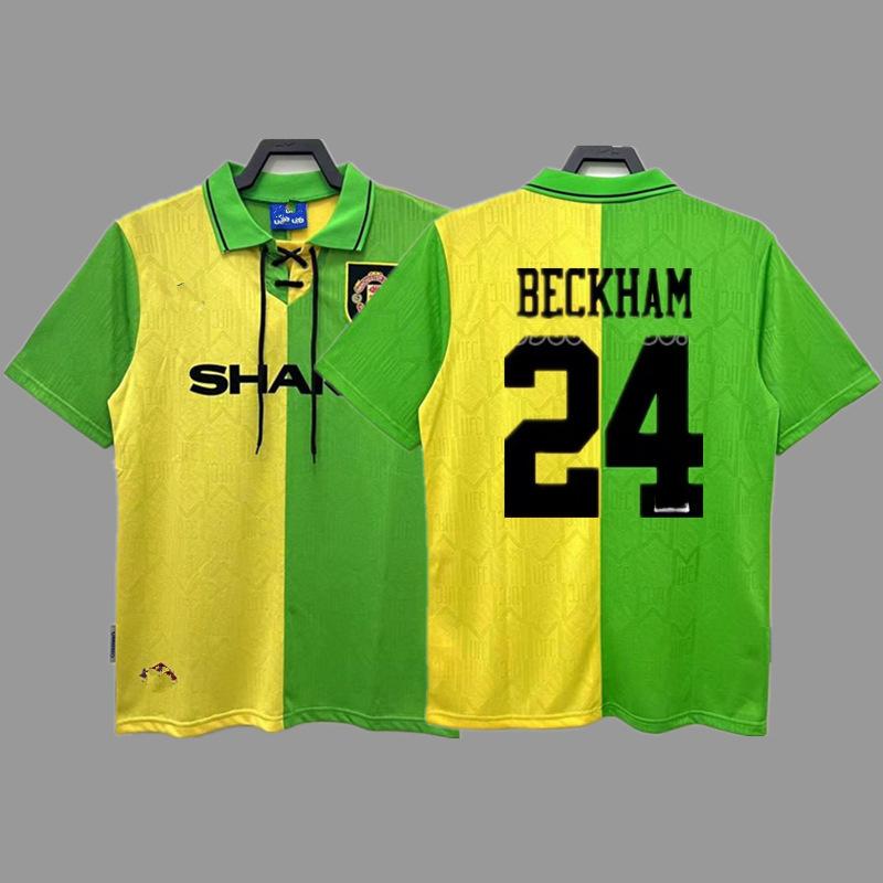 Man L Retro Jersey Football Jersey No. 7 Beckham Cantona C Ronaldo Rooney Giggs Jersey