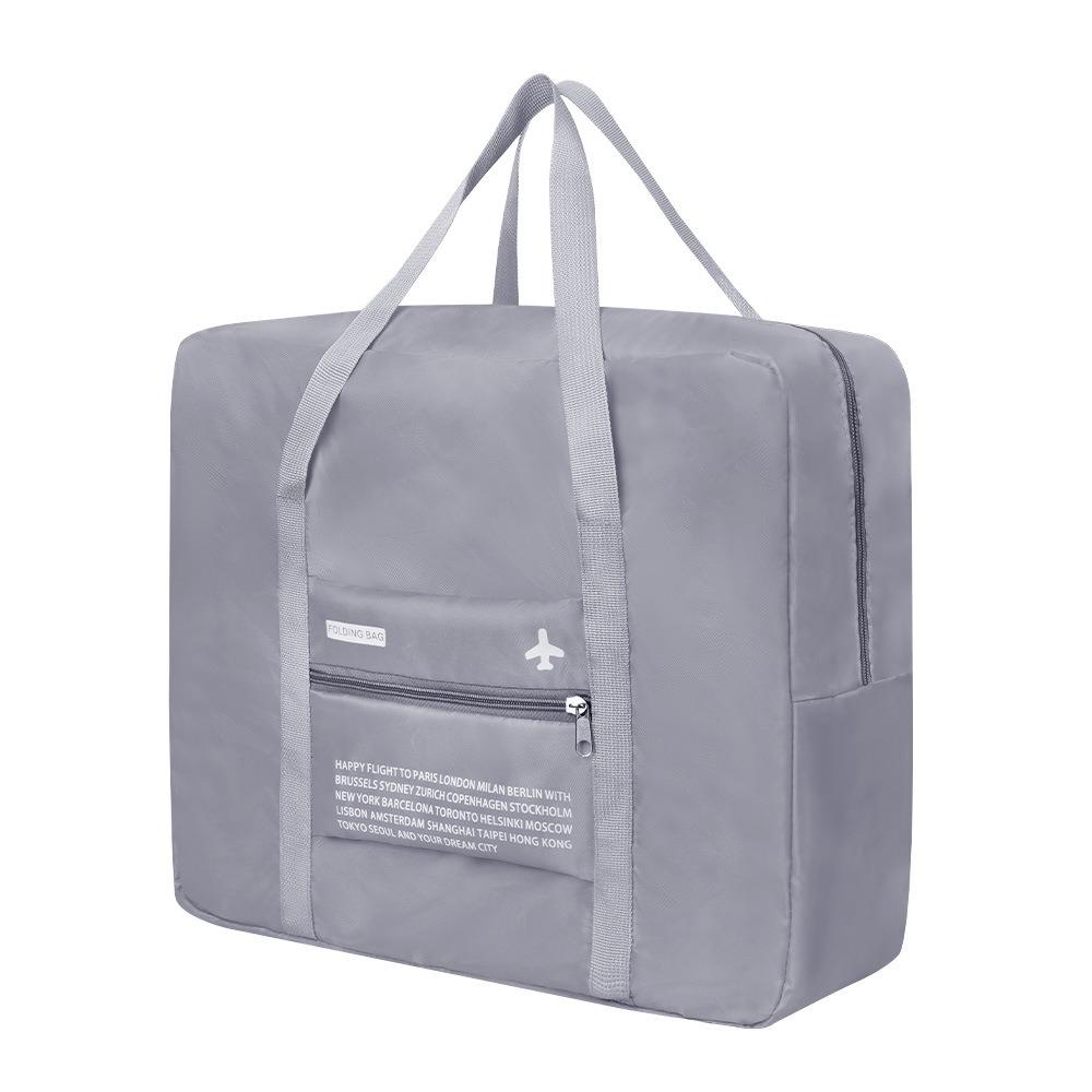 

Nylon Foldable Travel Bag Large Capacity Luggage Bag Business Trip Aircraft Bag Female/Male серый