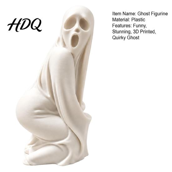 Ghost Figurine Funny Halloween Booty Figurine 3D Printed Quirky Statue Statue Hilarious Desktop Decoration for Home Office Tabletop Shelf Decor