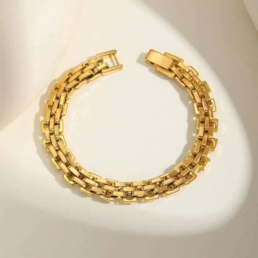 Stainless Steel Luxury Women's Watch Strap Bracelet Gold Color Bracelet Fashion Party Waterproof Jewelry for Women Girl Gifts