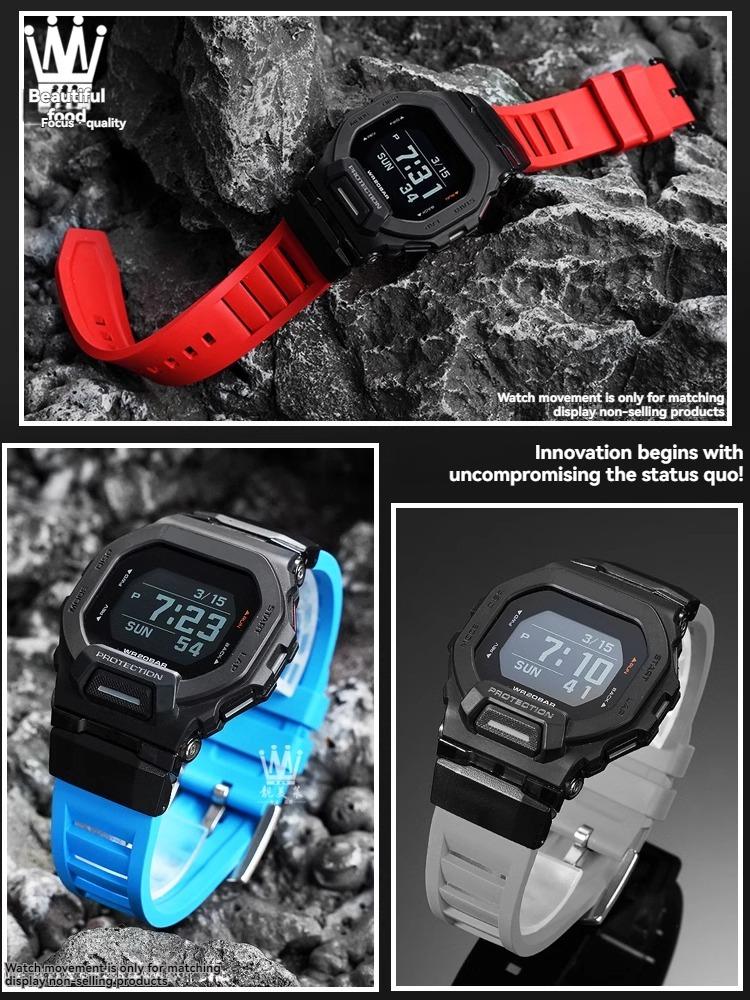 Pour Casio G-SHOCK black knight 3506 GBD-200-1/GBD-200SM bracelet de montre de sport étanche en caoutchouc fluoré modifié accessoire