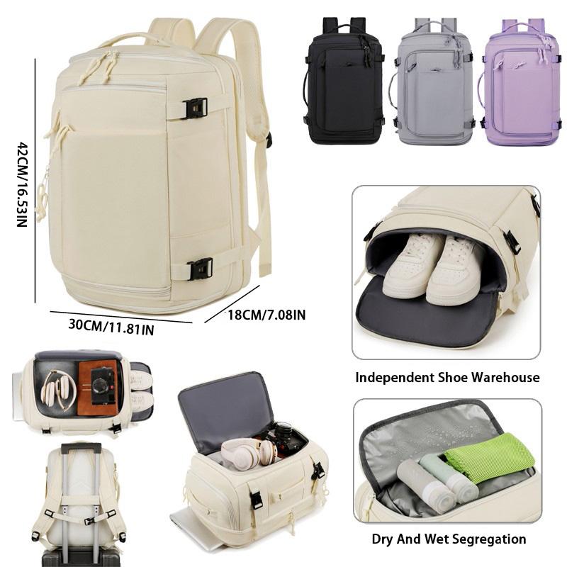 Large Capacity Travel Backpack For Men And Women, Fashionable And Simple Durable Luggage Bag, Wet And Dry Separation