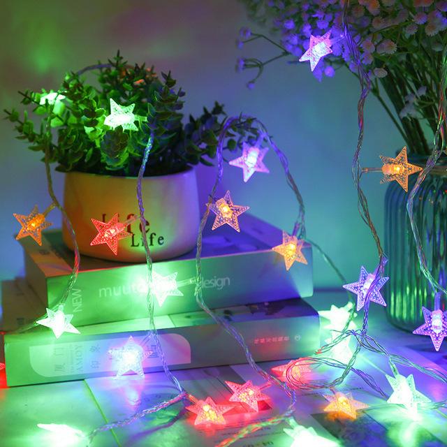 LED Star Fairy String Led Lights USB Garland Year Wedding Indoor Christmas Decoration Wishing Curtain String Light Navidad