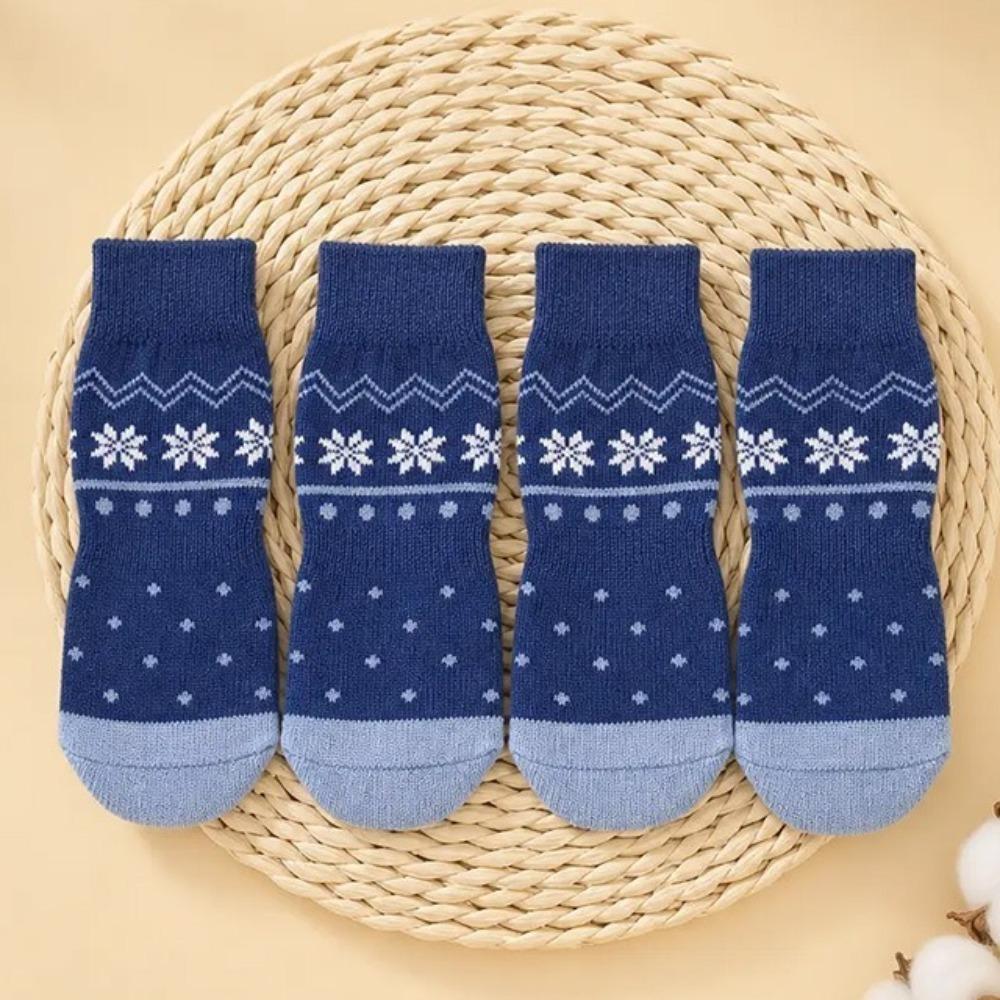 4PCS Adjustable Anti Slip Dog Socks Breathable Puppy Shoes Socks Pet Foot Covers  Outdoor Use