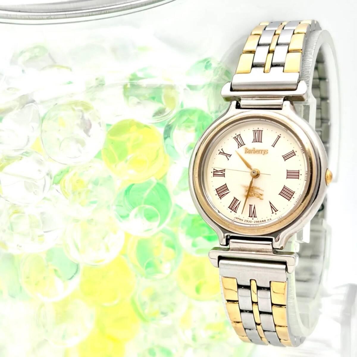 Used [New Battery] Burberrys Burberry Ladies Watch Roman 2930-294396 005173 Genuine Belt