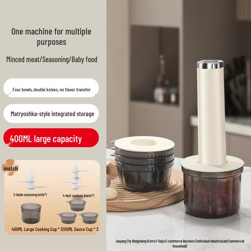 Wireless Multi-Functional Meat Grinder & Garlic Chopper