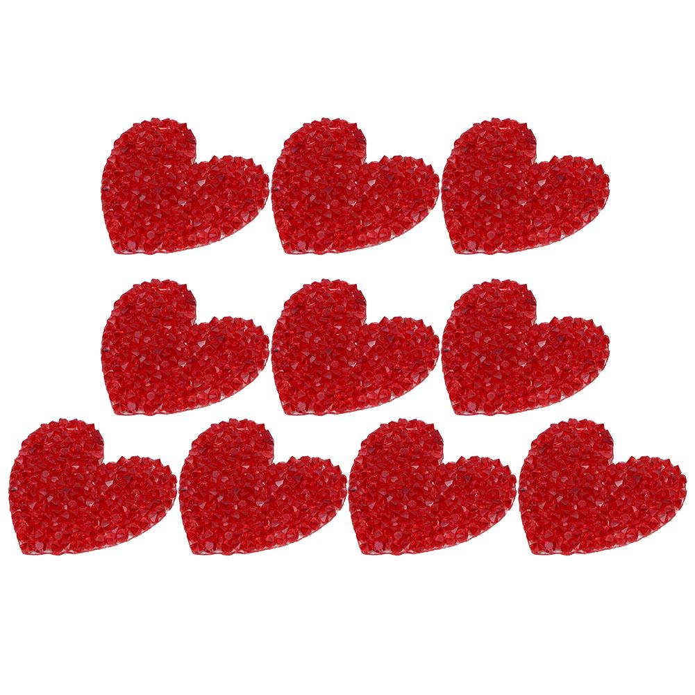 

10PCS Heart Shaped Rhinestones Applique 4cm Hot Fix Rhinestones Clothing Accessories Shoes