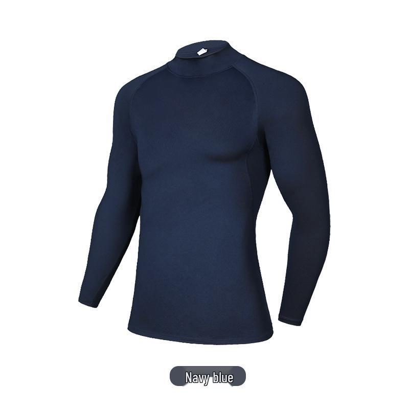 

Men s High Neck Compression Base Layer for Basketball & Football Training - Long Sleeve Fitness Wear for Adults & Kids XL (Recommended: 130-150 jin) темно-синього кольору