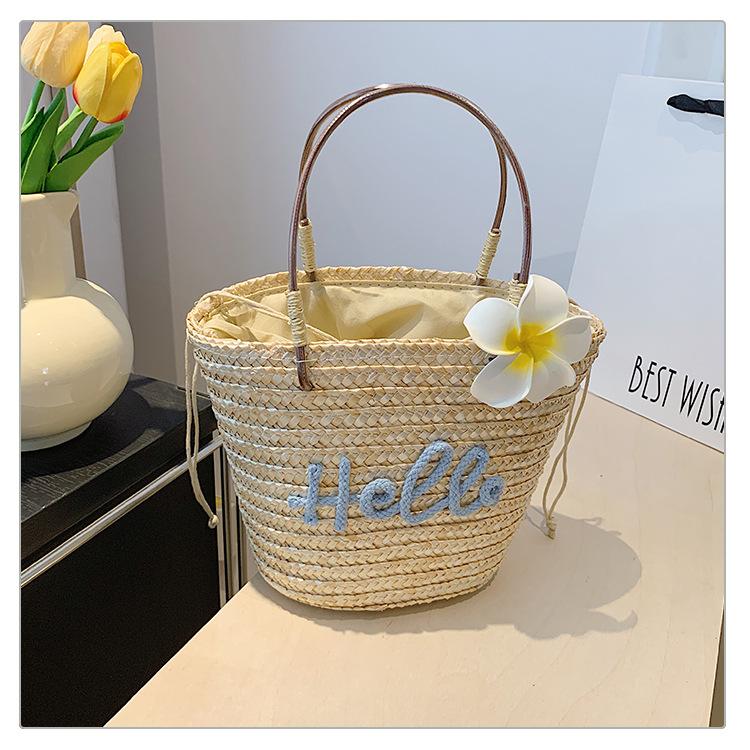 

Новая соломенная сумка летняя сумка с бахромой модная универсальная для отпуска и путешествий большая вместимость женская сумка синий