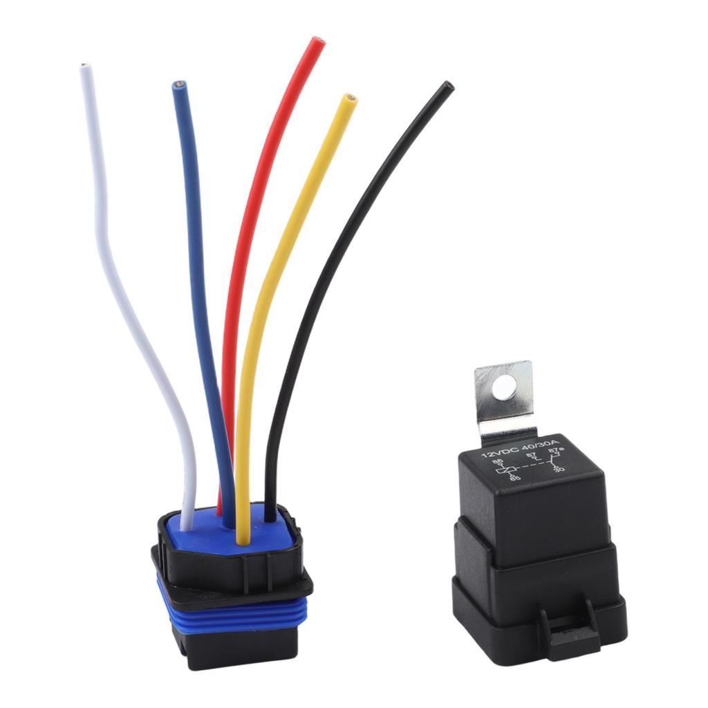 For Cars For Trucks 5-pin Relay Switch 12V Relay Harness For Car Wiring Black Waterproof Car Relay Harness Relay