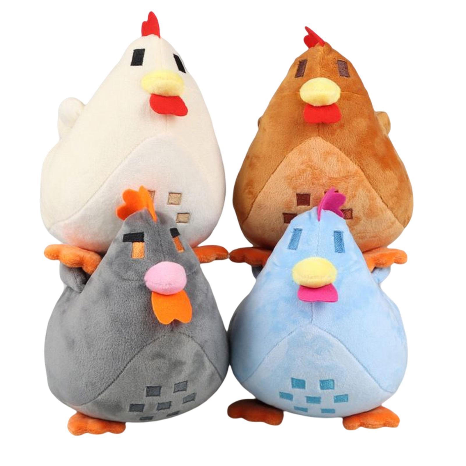 

Плюшевые игрушки с курицей, милые плюшевые игрушки Stardew Valley 20 см, мягкие игрушки с курицей, пушистые игрушки, куриные куклы для фанатов