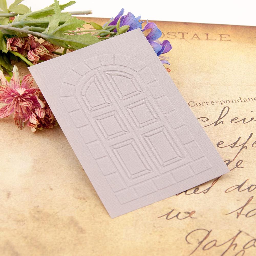 3D Embossed Folder For DIY Relief Craft Making Window Pattern Background Greeting Card Scrapbooking No Stamp Metal Cutting Die