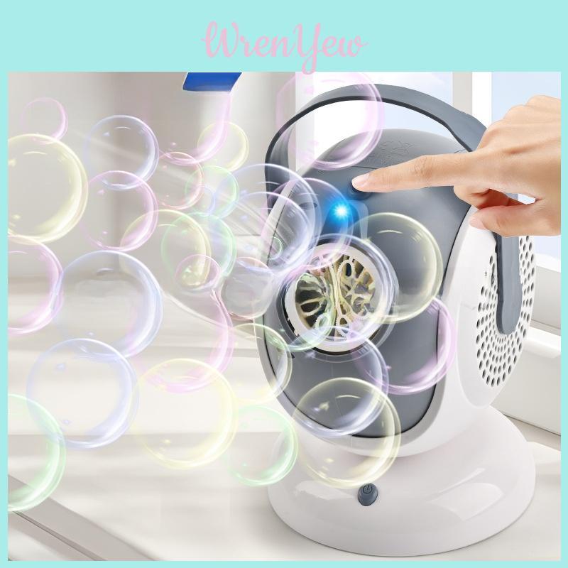 Electric Bubble Blower With Light Show And Rotating Function For Kids And Parent Child Activities