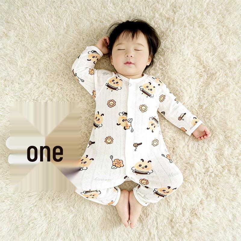 Infant & Toddler Lightweight Summer Bamboo Jumpsuit - Breathable Newborn Air Conditioning Suit