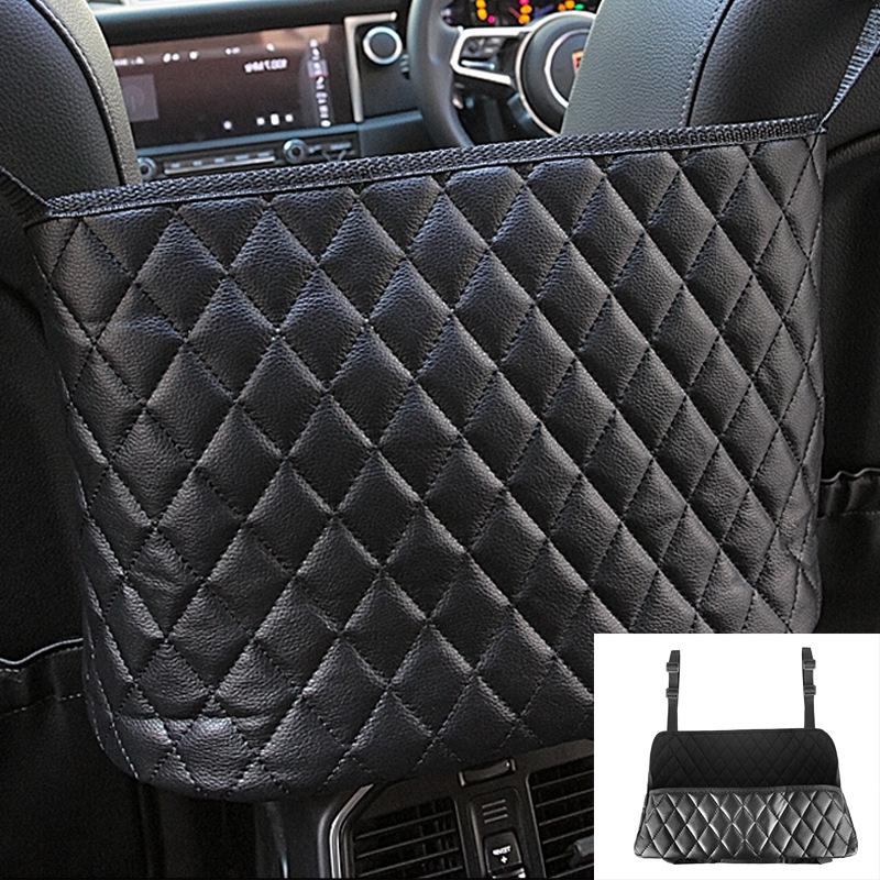 Foldable Leather Car Seat Gap Organizer & Backseat Storage Pouch