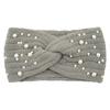 Warm And Stylish Ear Warmer Winter Headband For Women Lightweight New Pearl Knitted Cross Headbands