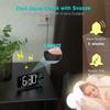 KOSUMOSU Digital Clock for Bedroom 6.7in Small Digital Alarm Clock Black, Dimming,12/24h,Date,Day of Week, Indoor Temperature,Desk Clocks for
