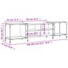 TV Cabinet Brown Oak Effect 203 x 37 x 50 cm Particleboard