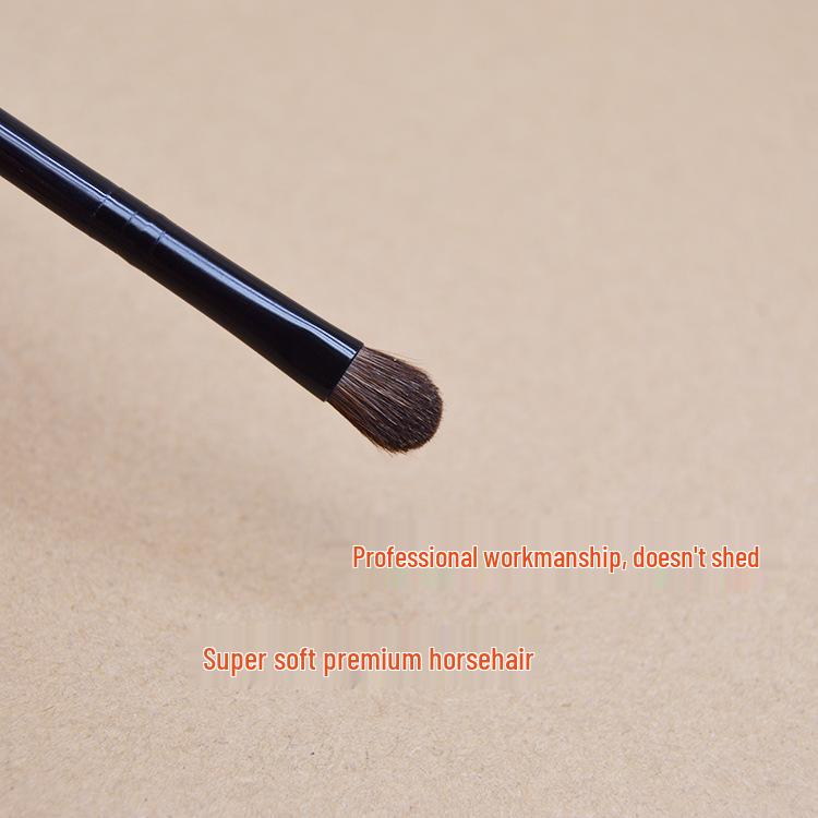 In-Stock Angled Pony Hair Eyeshadow Brush with Short Handle - Ideal for Nose Contouring & Eye Shading