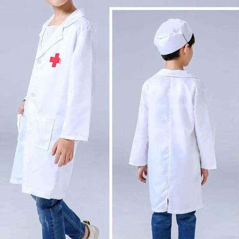 Children Doctors Nurses Kindergartens Professional Practitioners Role Dressing Performance Costume White Coat Festival Costumes