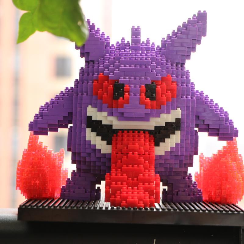 Pokemon Gengar Mikro stavebnice Piplup Mega Charizard DIY Skládačka na sestavení Mini kostky Hračky pro děti Vánoční dárek