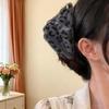 Winter Leopard Print Retro Hair Clip - Autumn/Winter Shark Claw Temperament Accessory