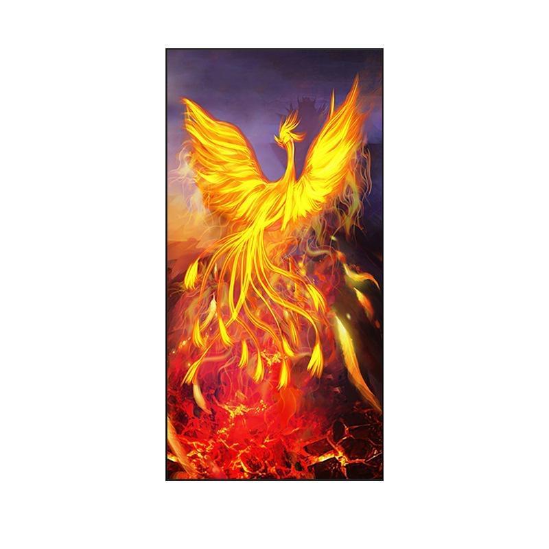 

5d Алмазная картина Полная Алмазная Новая Гостиная Позолоченный Феникс 2024 Точечная Алмазная Вышивка Крестом Алмазная Вышивка Прихожая Светильник Роскошная Мозаика Искусство Сделай Сам 100-50CM белый