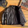 Men's genuine leather leather jacket venom washed graphite old short stand-up collar leather jacket first layer cowhide motorcycle clothing