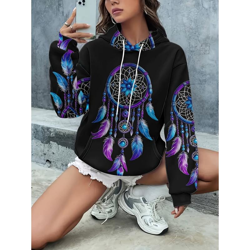 Fashion Women's Hooded Sweater 3D Printing Color Printing Casual Hooded Sweater