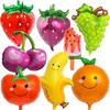 Fruchtballons Niedliche Erdbeere Kirsche Banane Orange Wassermelone Folienballon Babyparty Sommerfrucht-Motto Geburtstagsparty Dekoration