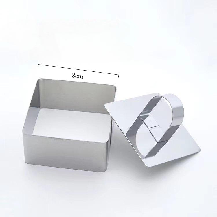 Moule à gâteau en acier inoxydable pour anneau de mousse, outils de cuisson, ustensiles de cuisine, moules à gâteaux, bricolage, cupcakes, salade, dessert, outils de décoration de gâteaux