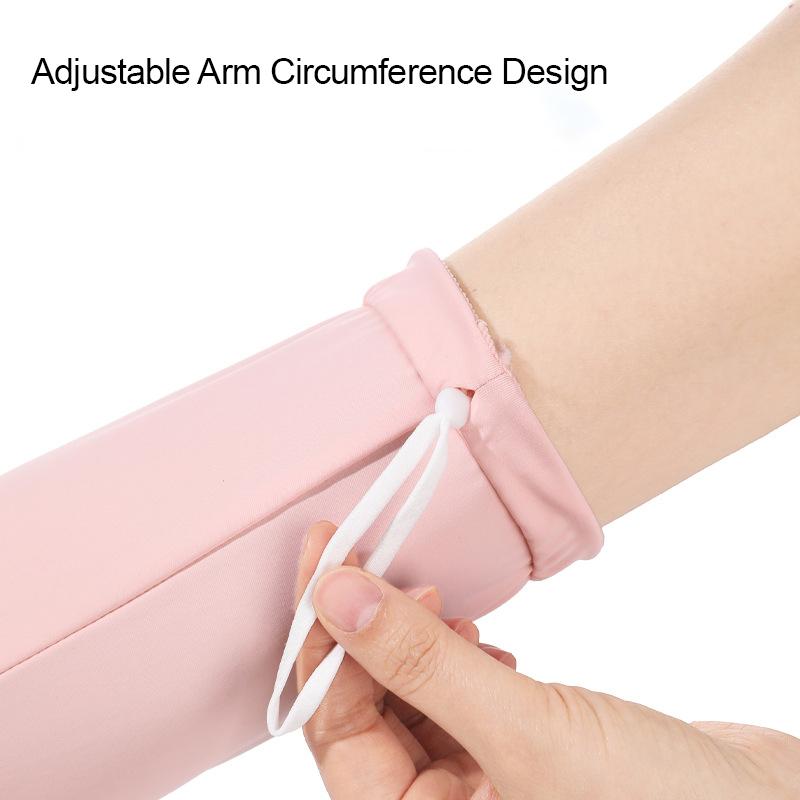 UV Protection Arm Sleeves for Women Mittens Cycling Palm-Cutout Cooling Ice Silk Driving Outdoor Travel Breathable Arm Covers