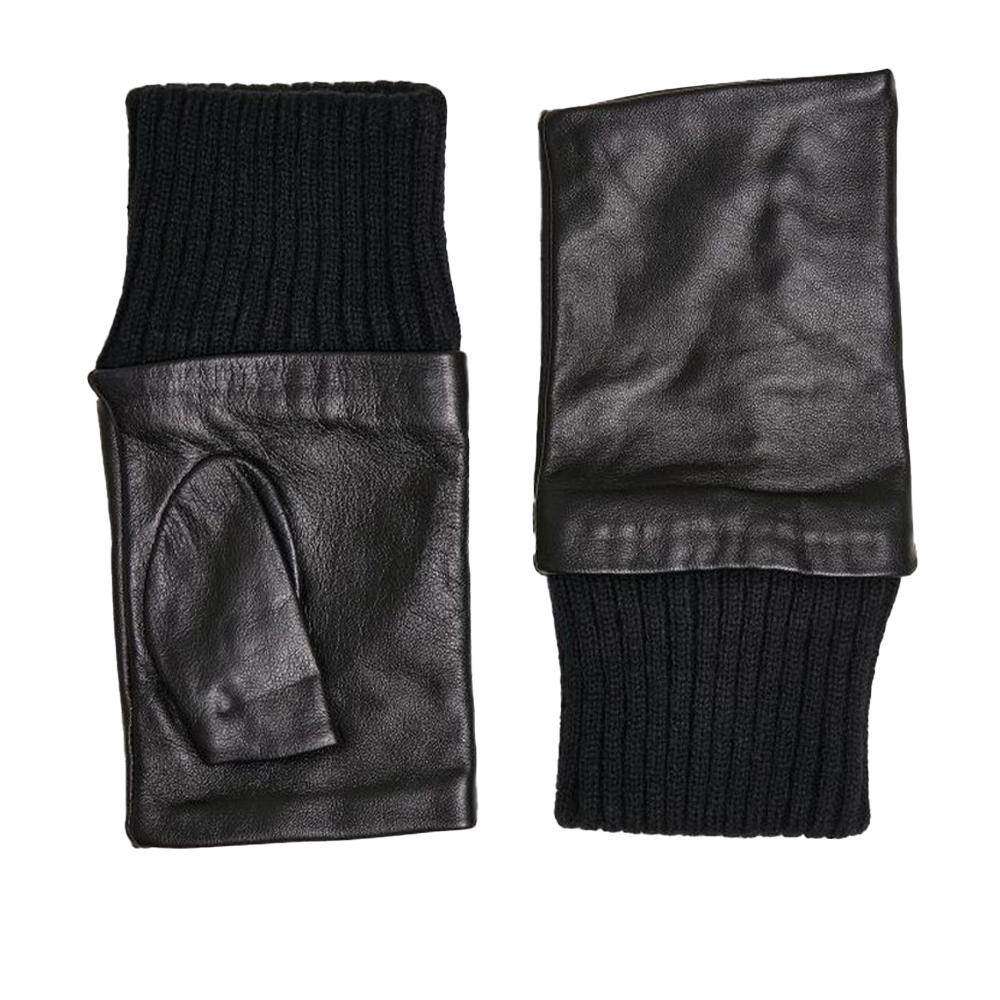 Urban Classics Mens Half Finger Synthetic Leather Gloves