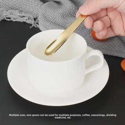 Kreativer kleiner Löffel aus titanbeschichtetem Edelstahl für Kaffee, Medizin und Eis