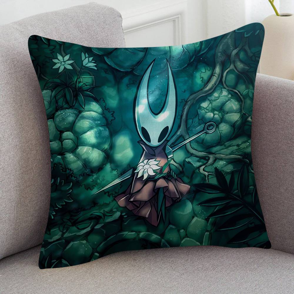 Game Hollow Knight Silksong Cute Cartoon L Game Cushion Cover Pillowcase Upholstery Sofa Throw Pillow Home Decor Pillowcas