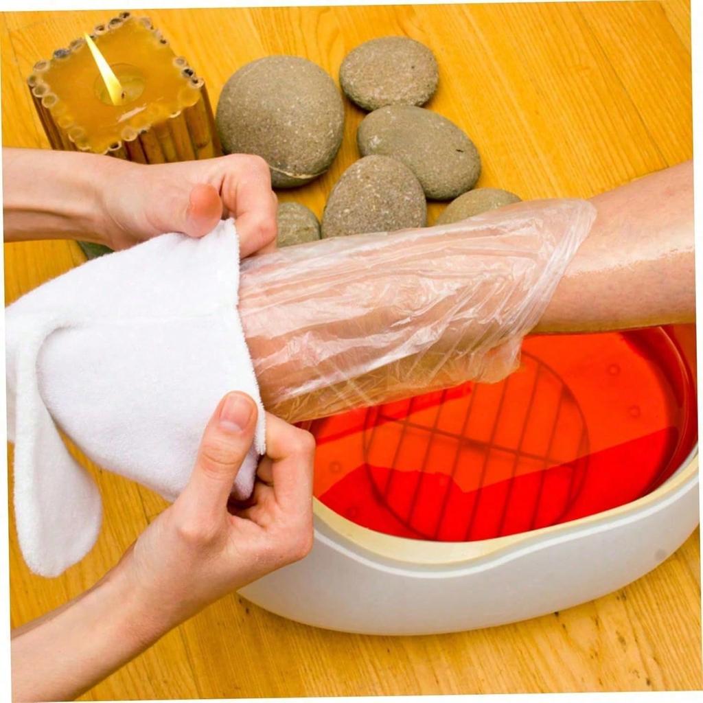 100pcs Disposable Plastic Foot Covers For Feet – Leak-Proof Paraffin Wax Bath Liners, Moisturizing Socks For Pedicure, Spa