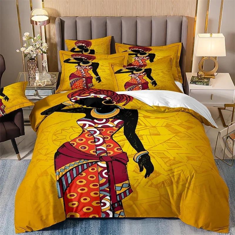 3D Bedding Sets For Boys African Totem Duvet Cover Set ,kingsize Comforter Cover,luxury Designs Bed Set For Teen Boys