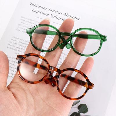 Accessory Transparent Plastic Glasses Plastic Transparent Round Transparent Glasses Round Miniature Round Glasses Children